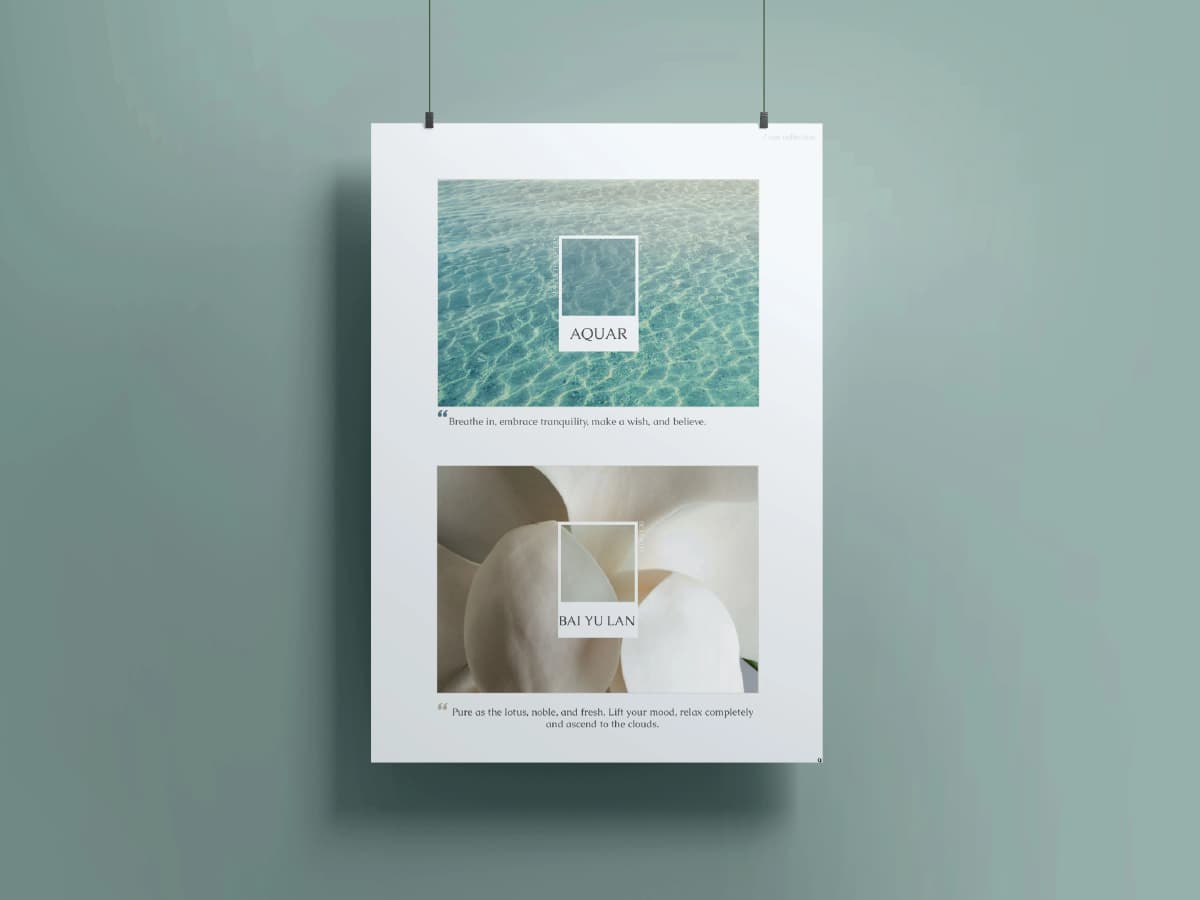 Aquar and Bai Yu Lan fragrance poster